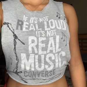 Converse custom made cropped top